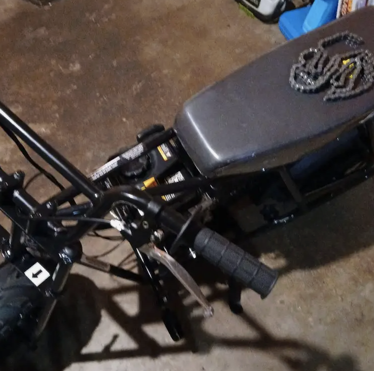 Night ride showing headlight beam