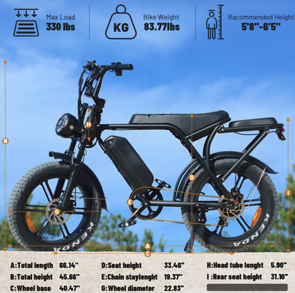 V8 Electric Bike 750W